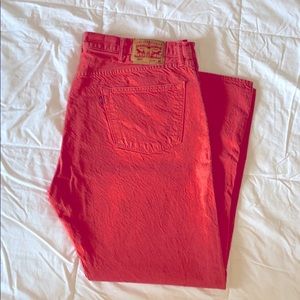 Men’s Levi’s 501 jeans. Watermelon color.